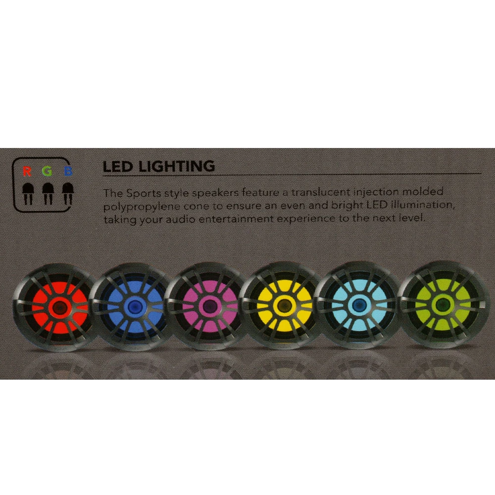 Fusion EL Series Shallow Mount Sport LED Speakers 6.5in 80W - Image 3