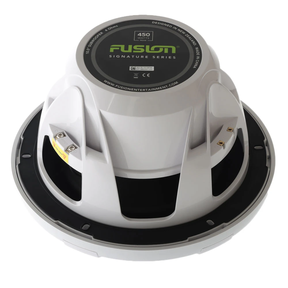 Fusion Sports White Marine Subwoofer With LED 10in 450W - Image 2