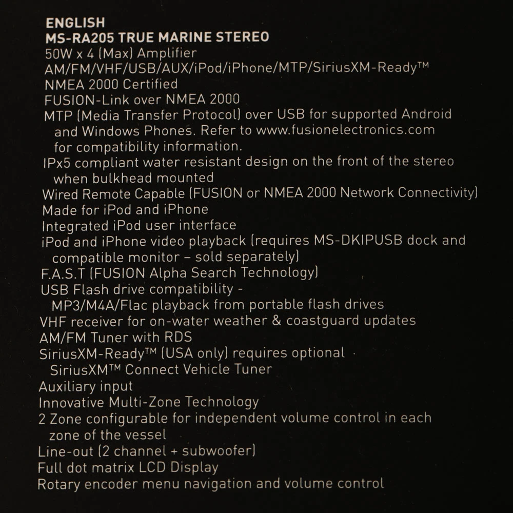 Fusion MS-RA205 Marine Stereo Package With Speakers - Image 3