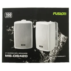 Fusion 2-Way Marine Box Speakers 4in 100W Pair